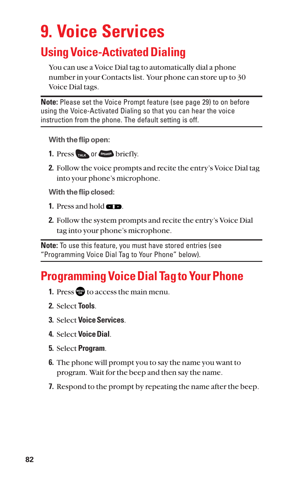 Voice services, Using voice-activated dialing, Programming voice dial tag to your phone | Sanyo SCP-3100 User Manual | Page 90 / 157