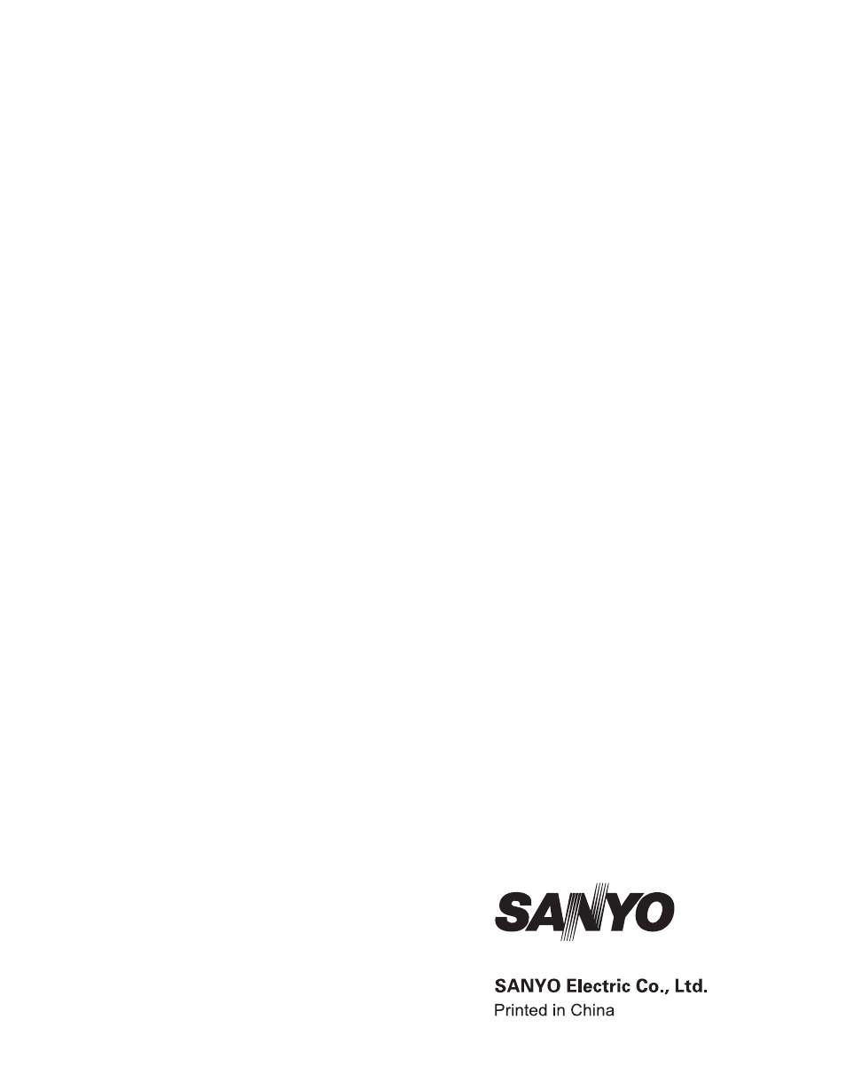 Sanyo VPC-S1080 User Manual | Page 42 / 42