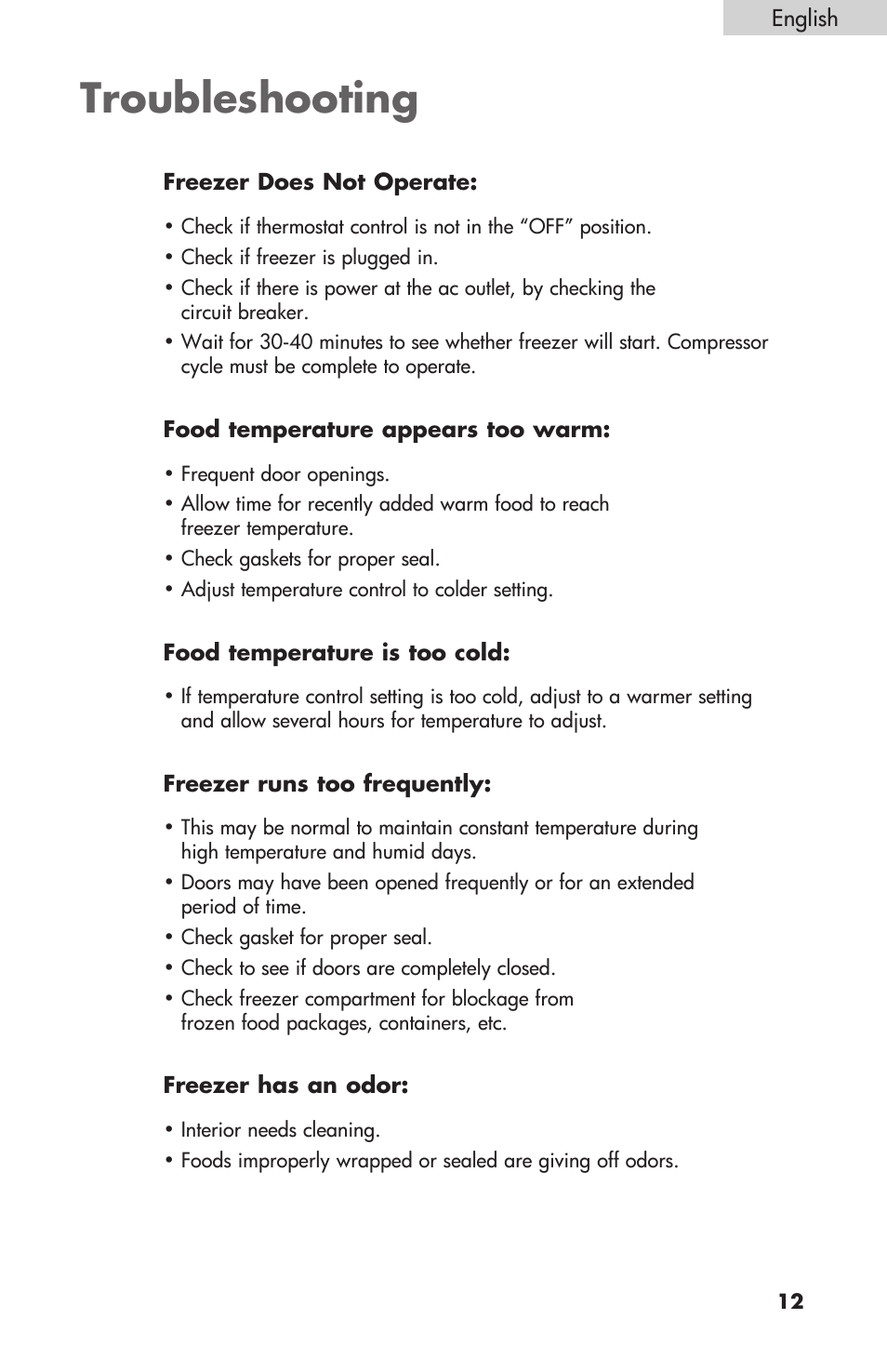 Troubleshooting | Sanyo HF-710 User Manual | Page 13 / 14