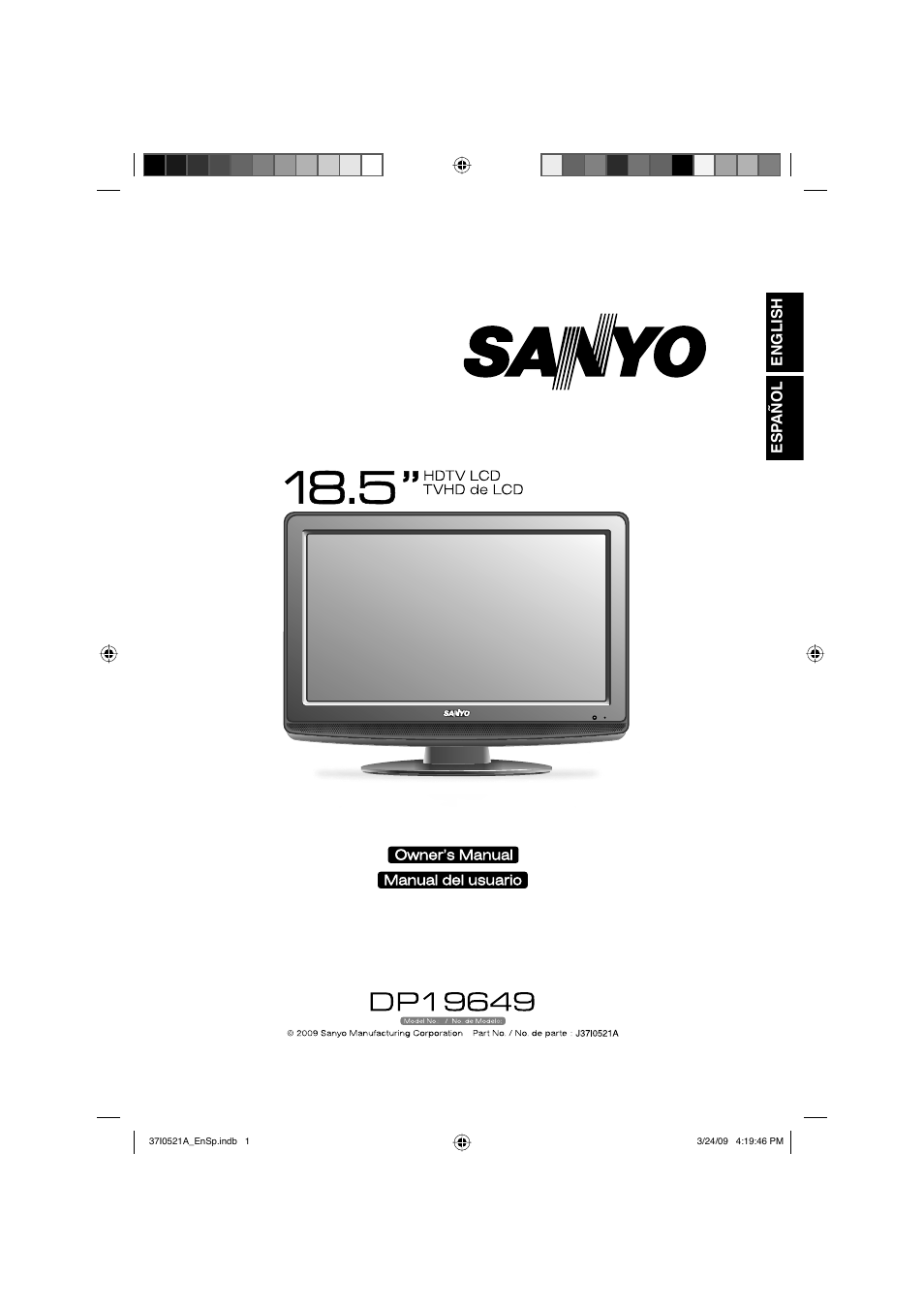 Sanyo DP19649 User Manual | 60 pages