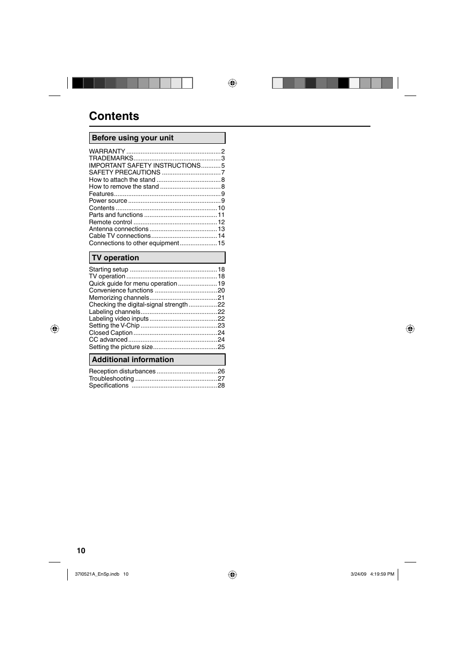 Sanyo DP19649 User Manual | Page 10 / 60