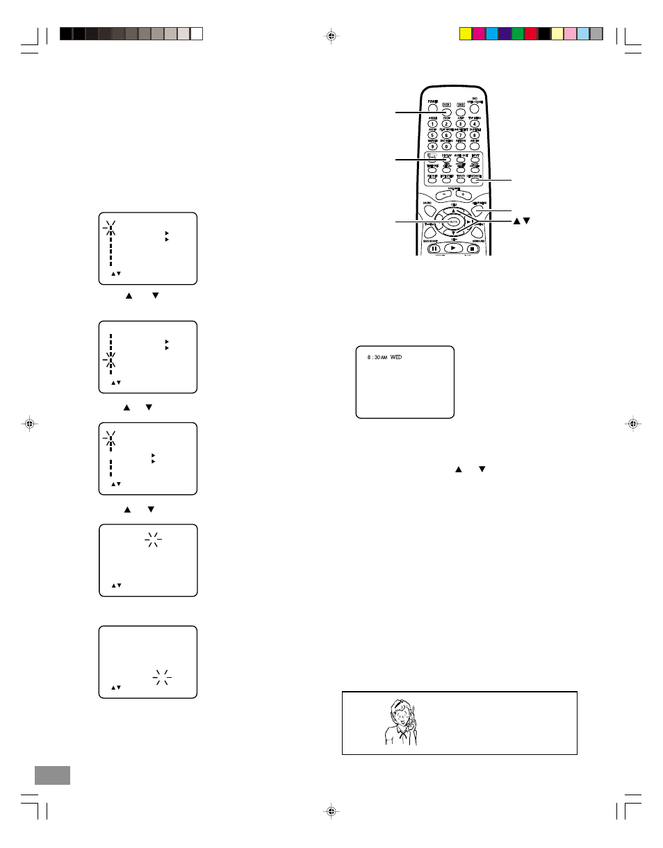 Manual clock setting | Sanyo DWM-3500 User Manual | Page 20 / 68