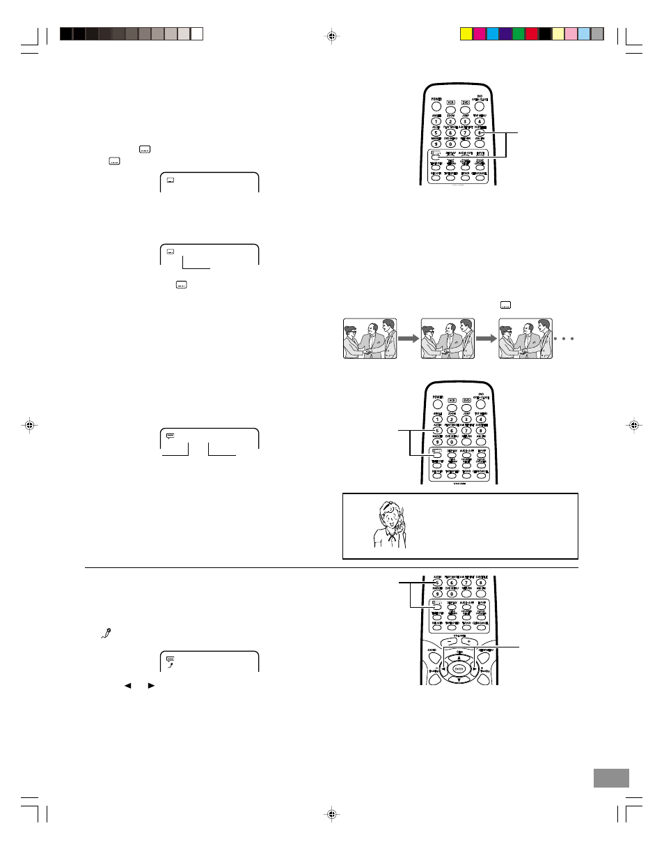 Selecting subtitle language [dvd, Karaoke playback [dvd | Sanyo DWM-3500 User Manual | Page 49 / 68