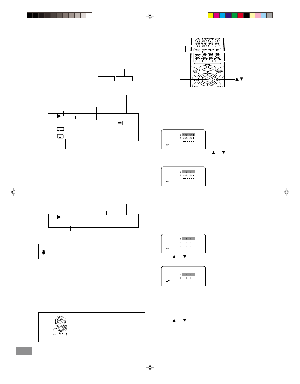 Selecting on-screen information | Sanyo DWM-3500 User Manual | Page 50 / 68