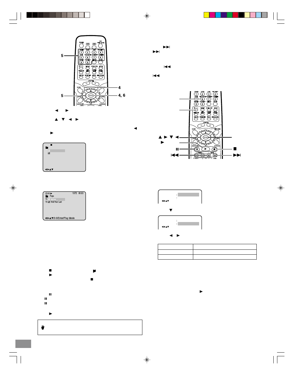 Repeat playback, Programmed playback, Random playback | File (track) skip, Stopping playback, Pause | Sanyo DWM-3500 User Manual | Page 52 / 68