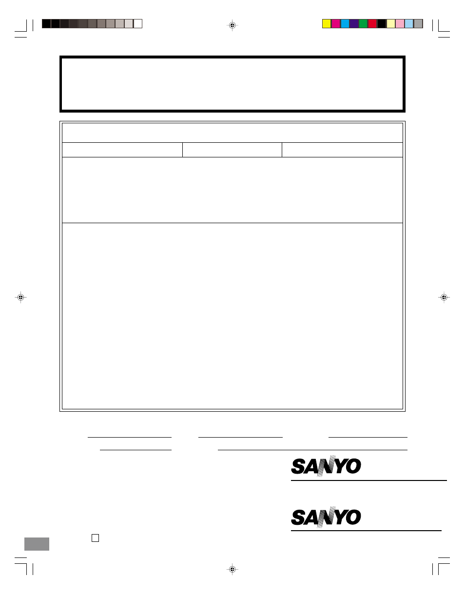 Limited warranty, Labor 1 year parts 1 year carry-in only | Sanyo DWM-3500 User Manual | Page 68 / 68