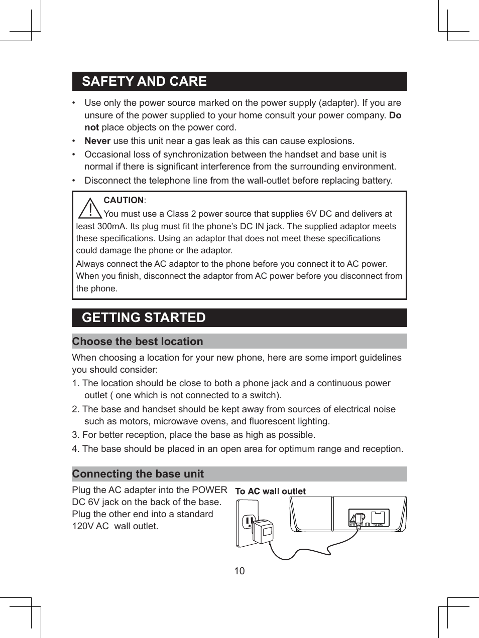 Getting.started safety.and.care | Sanyo CLT-D6623(WH) User Manual | Page 10 / 43