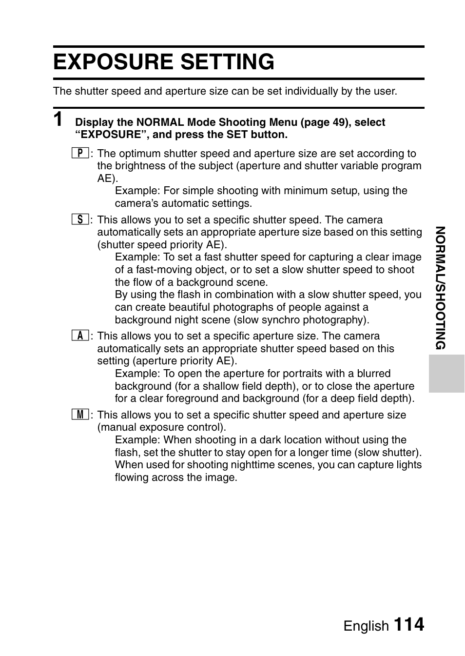 Exposure setting, English | Sanyo VPC-HD1010GX User Manual | Page 133 / 251