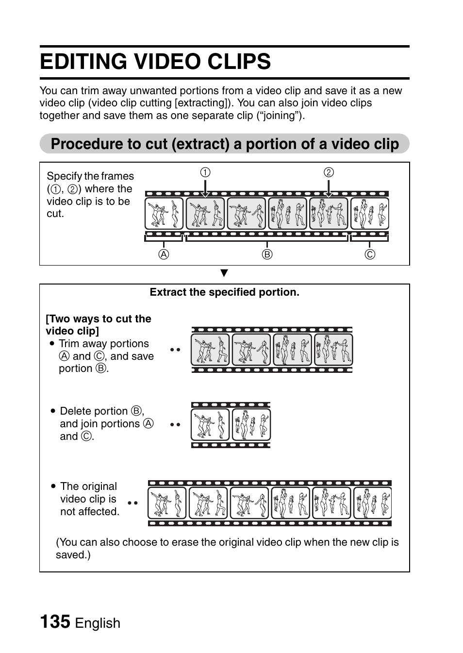 Editing video clips, English | Sanyo VPC-HD1010GX User Manual | Page 154 / 251