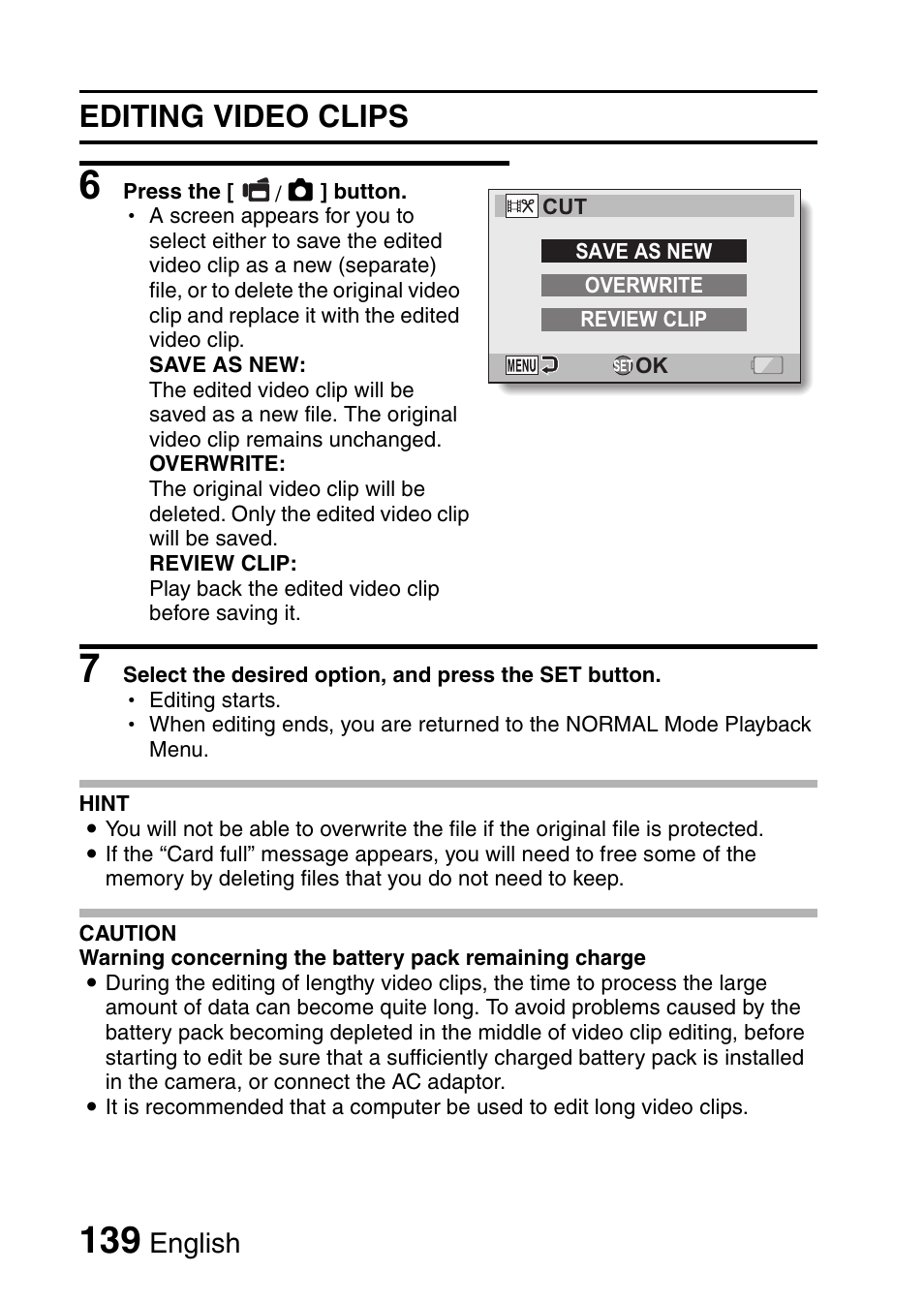 Editing video clips, English | Sanyo VPC-HD1010GX User Manual | Page 158 / 251