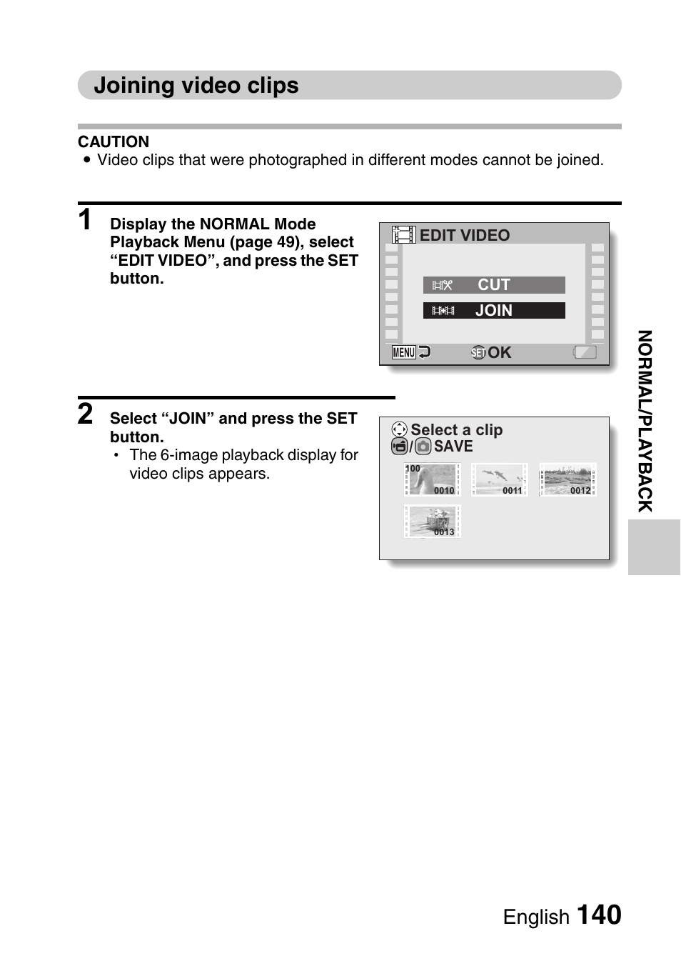 Joining video clips, English | Sanyo VPC-HD1010GX User Manual | Page 159 / 251