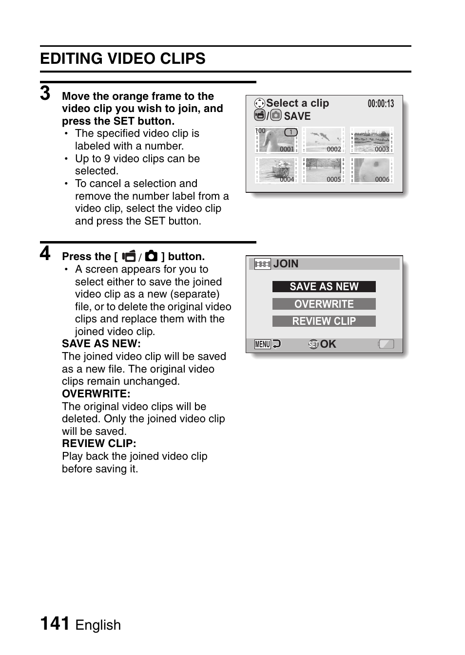 Editing video clips, English | Sanyo VPC-HD1010GX User Manual | Page 160 / 251