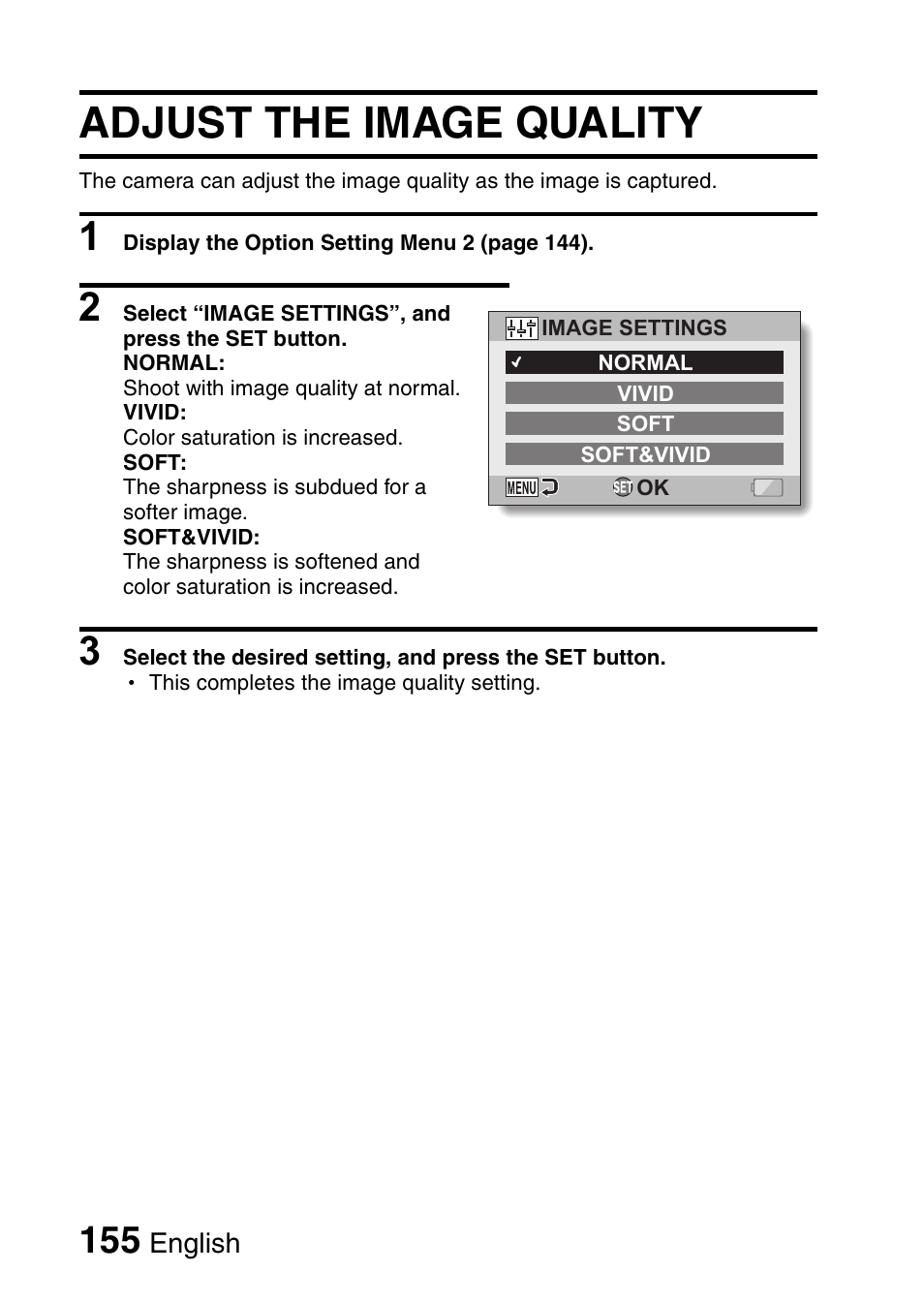 Adjust the image quality | Sanyo VPC-HD1010GX User Manual | Page 174 / 251