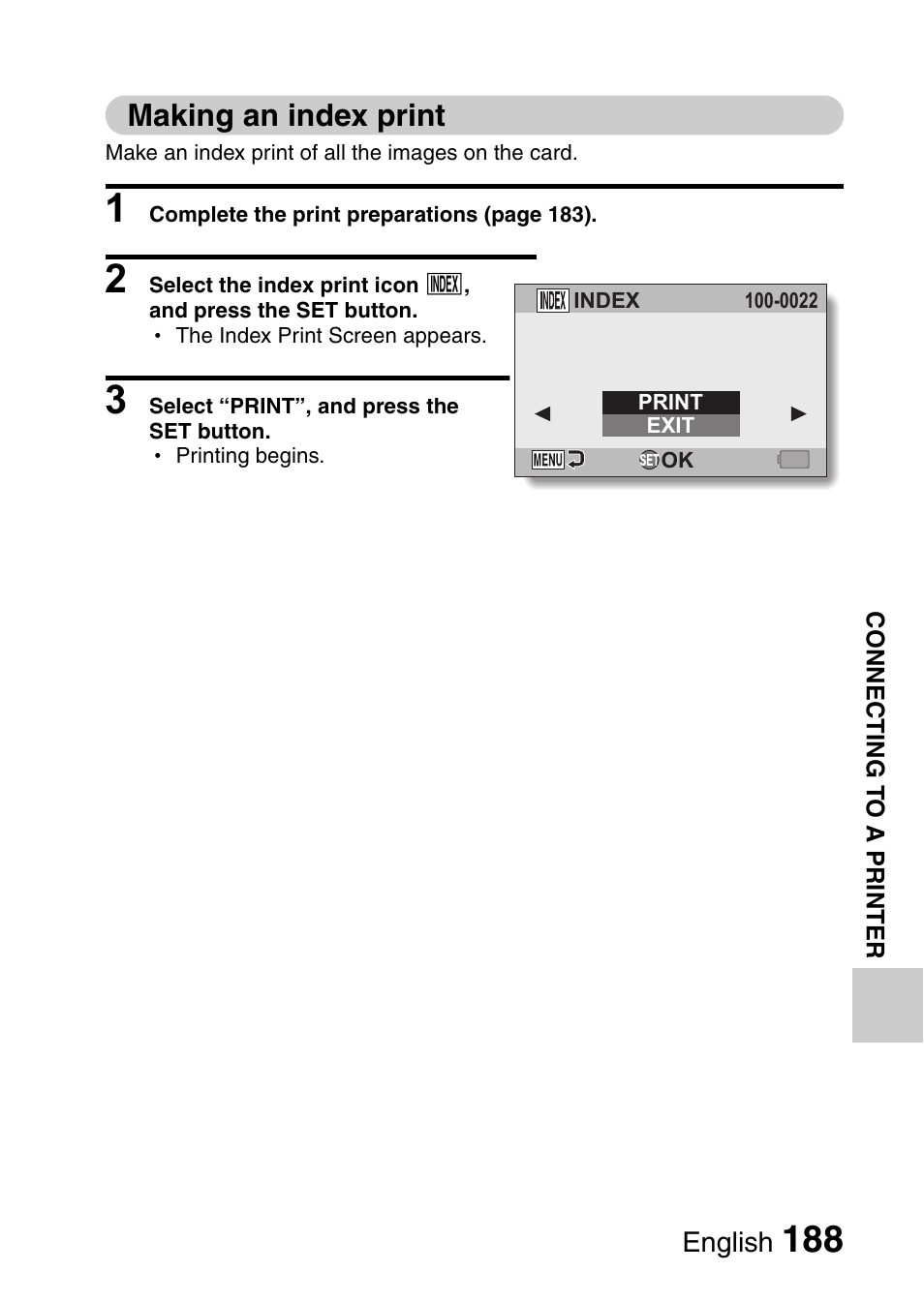 Making an index print | Sanyo VPC-HD1010GX User Manual | Page 207 / 251