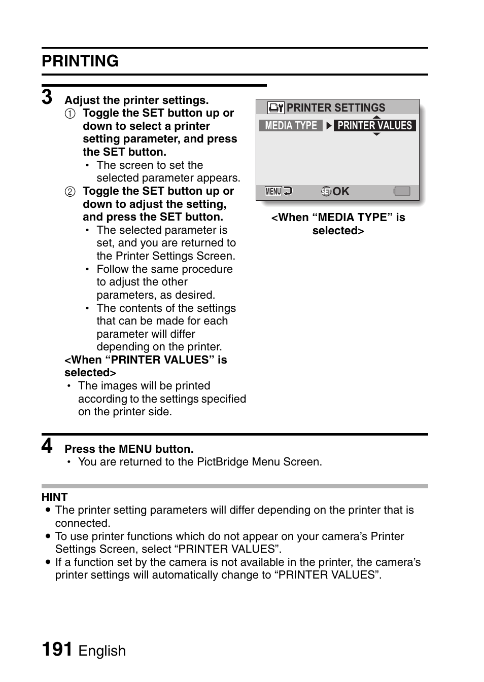 Printing, English | Sanyo VPC-HD1010GX User Manual | Page 210 / 251
