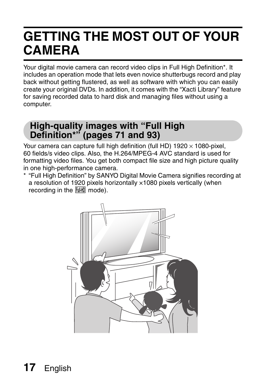 Getting the most out of your camera | Sanyo VPC-HD1010GX User Manual | Page 36 / 251