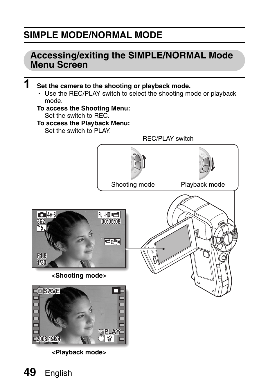 English | Sanyo VPC-HD1010GX User Manual | Page 68 / 251