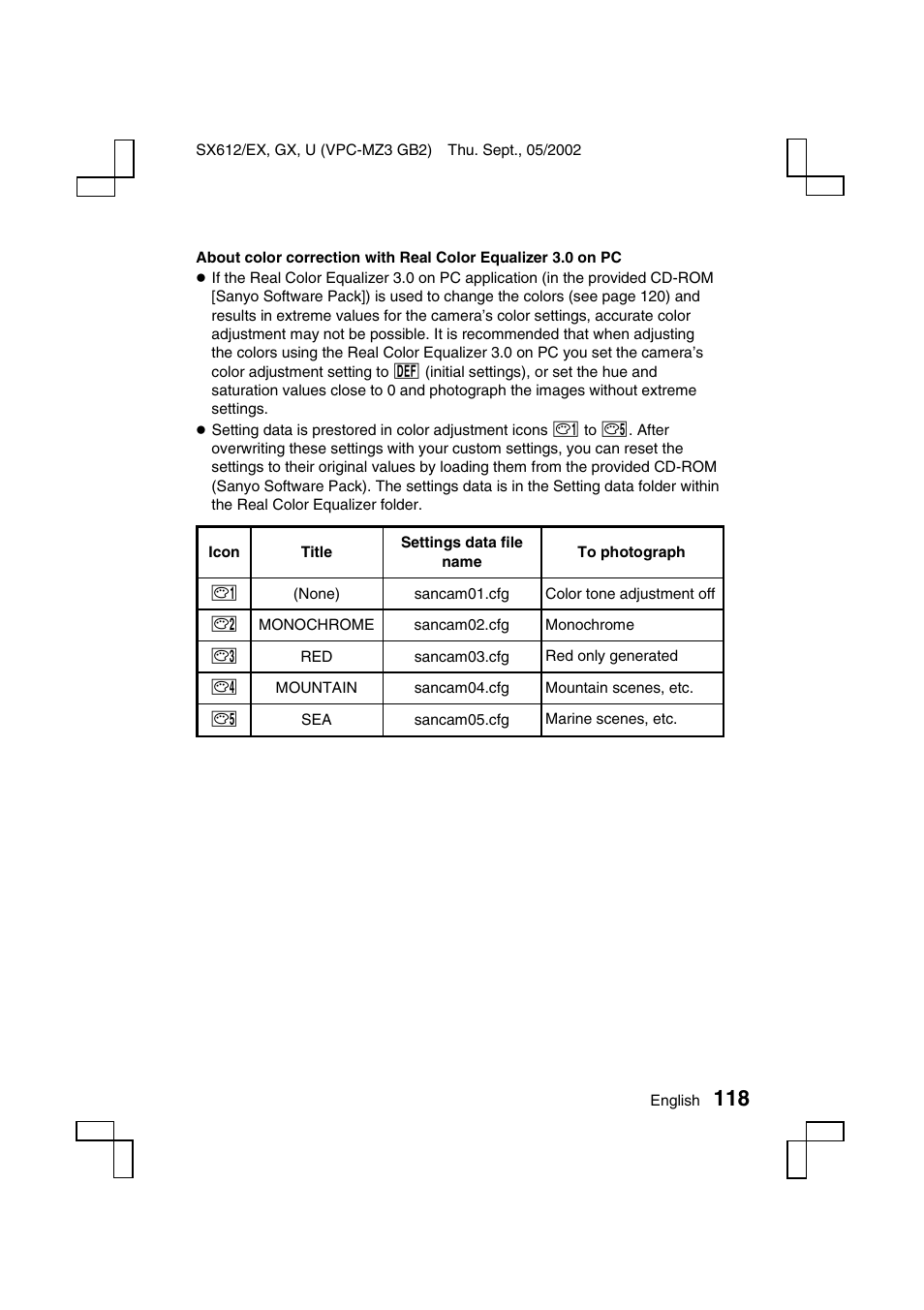 Sanyo VPC-MZ3EX User Manual | Page 121 / 218