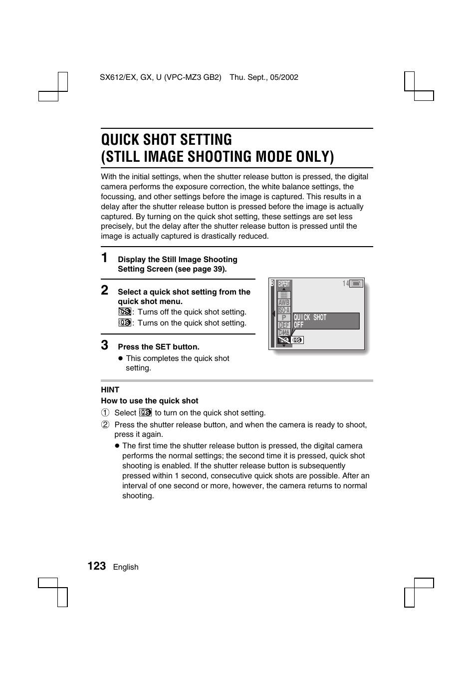 Sanyo VPC-MZ3EX User Manual | Page 126 / 218