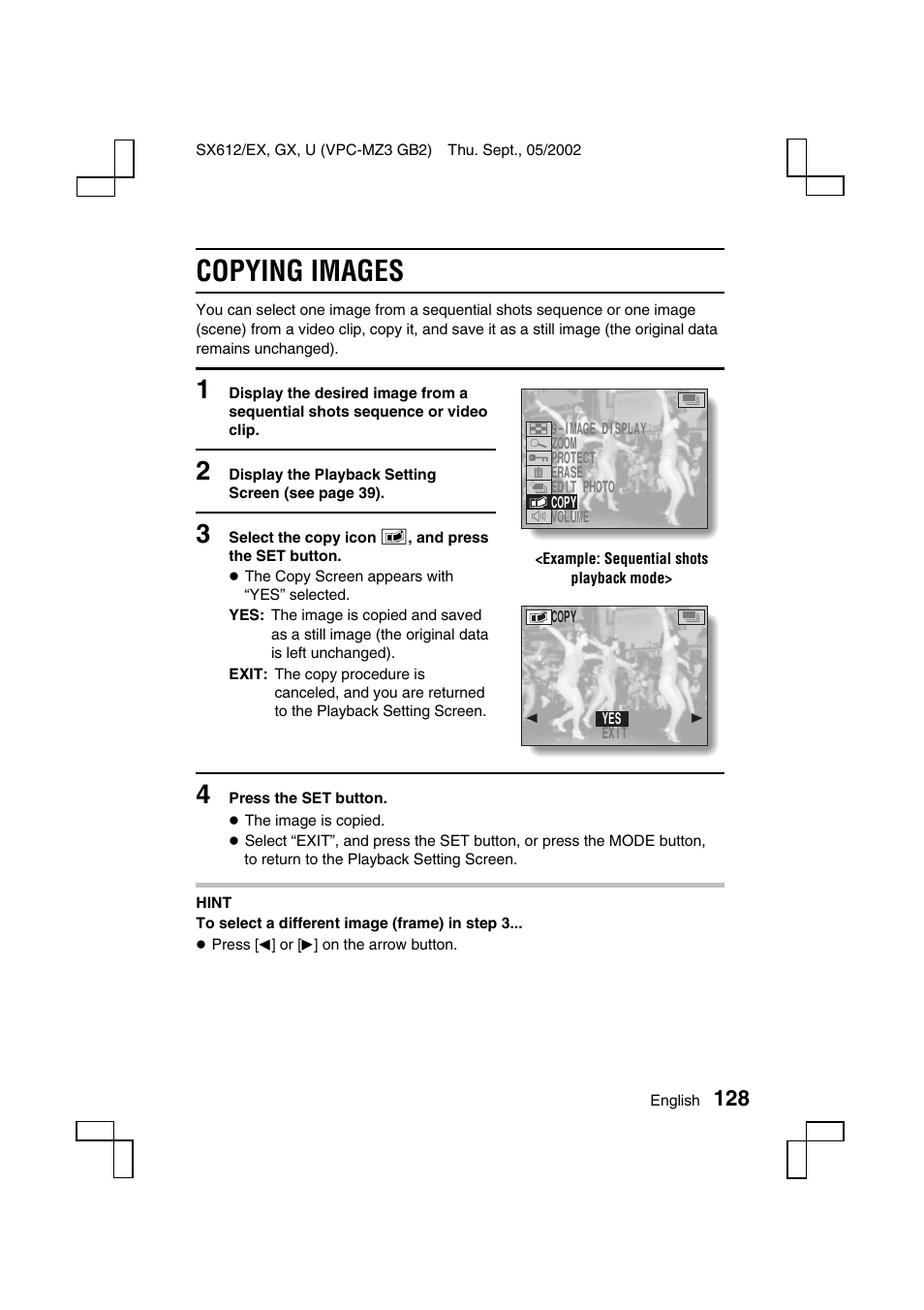 Copying images | Sanyo VPC-MZ3EX User Manual | Page 131 / 218