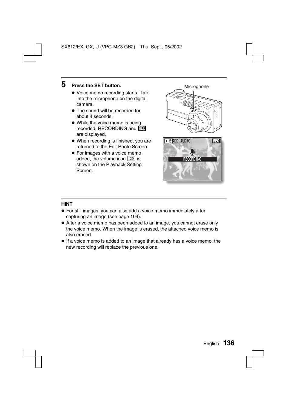 Sanyo VPC-MZ3EX User Manual | Page 139 / 218