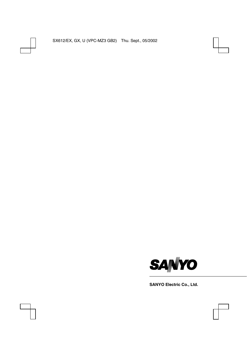 Sanyo VPC-MZ3EX User Manual | Page 218 / 218