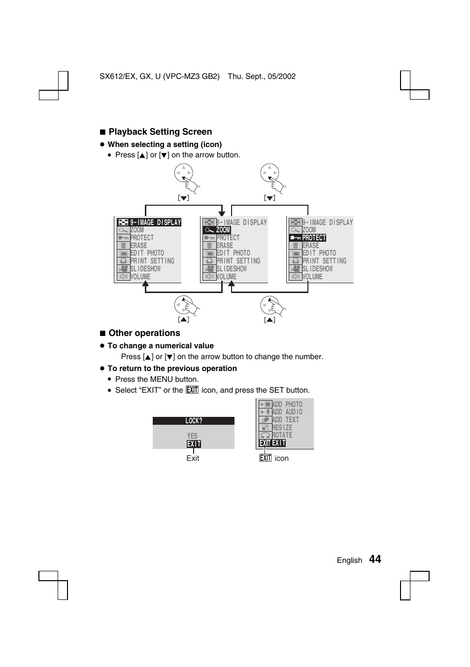 Sanyo VPC-MZ3EX User Manual | Page 47 / 218