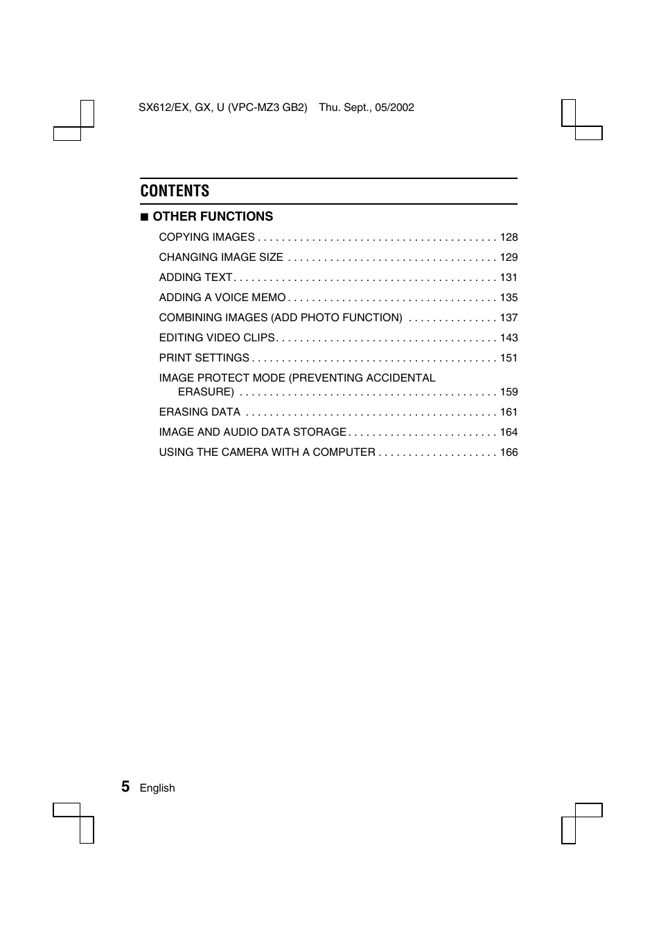 Sanyo VPC-MZ3EX User Manual | Page 8 / 218
