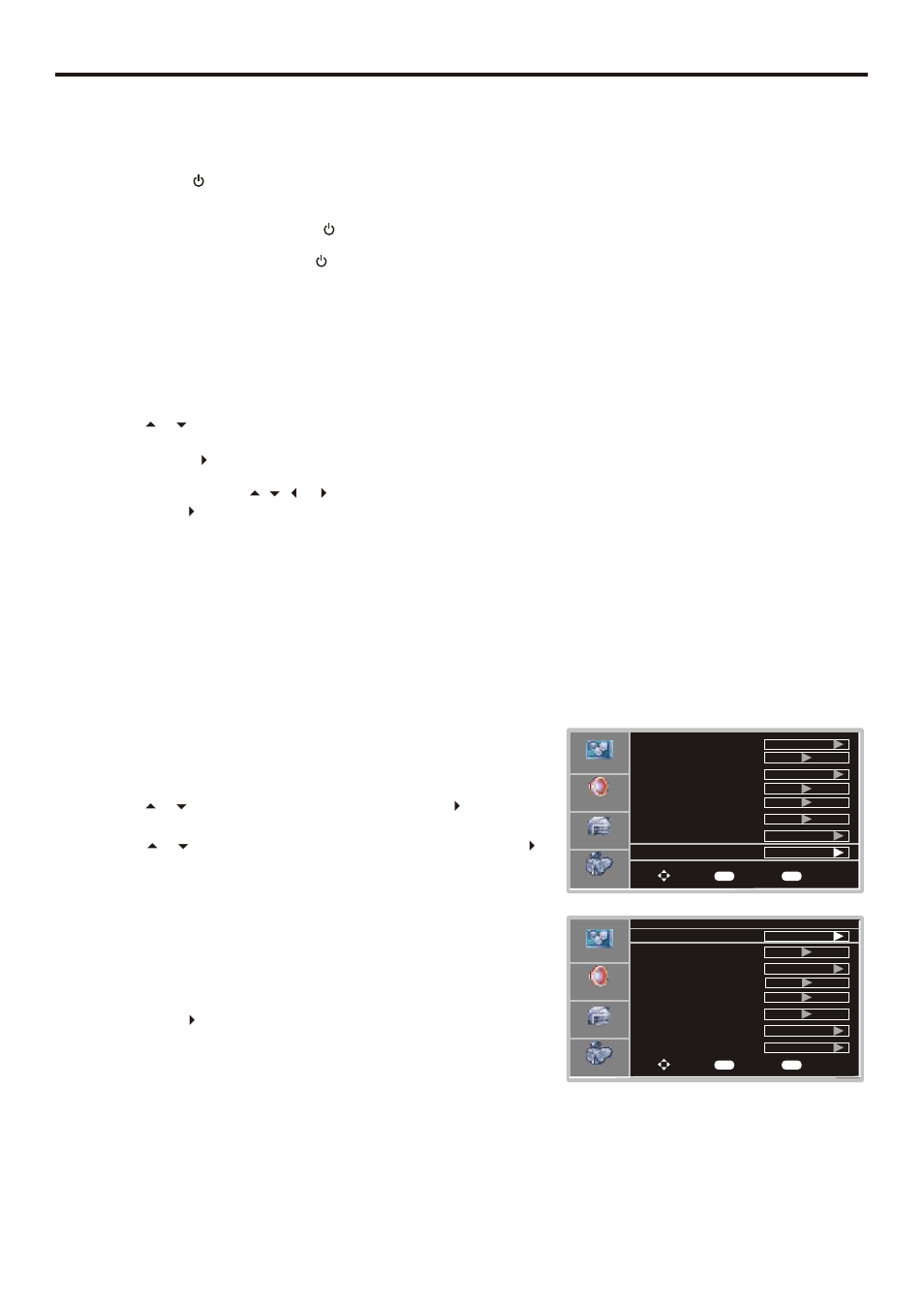 Basic operations, Turning the unit on and off, Viewing the menu and displays | Displaying status information, On-screen menus language selection, Selecting input source signal, Turning on turning off, Menu navigation | Sanyo AVL-263 User Manual | Page 16 / 44