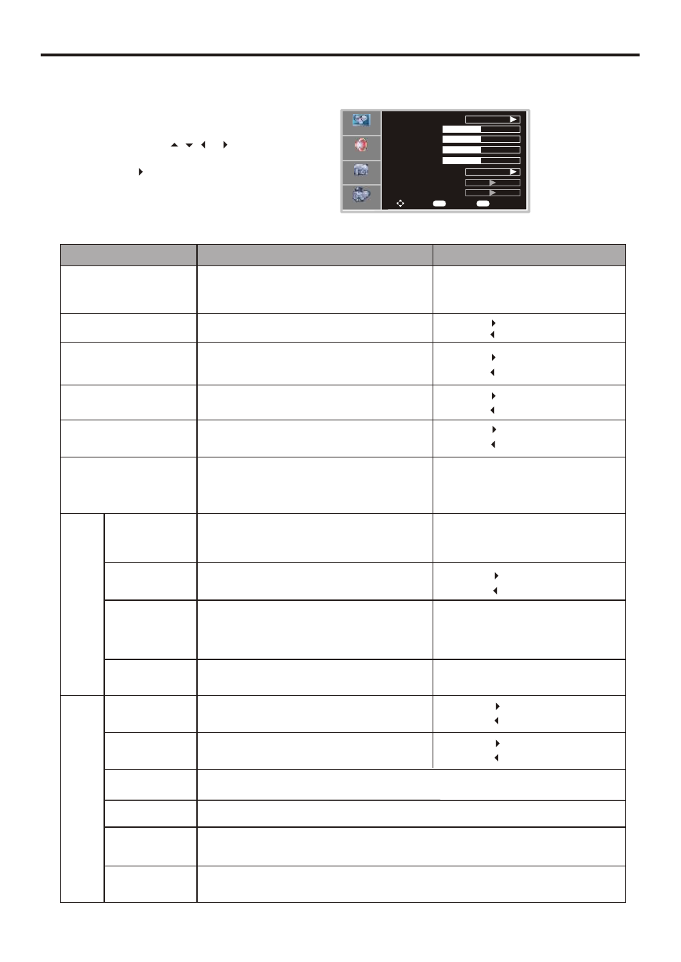 Screen setup for component 1 & 2 inputs, Customizing the picture | Sanyo AVL-263 User Manual | Page 21 / 44