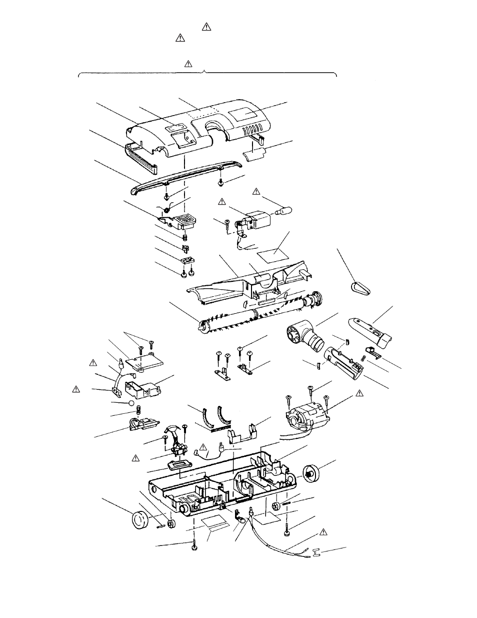 Exploded view (power brush) | Sanyo SC-X1000P User Manual | Page 6 / 8