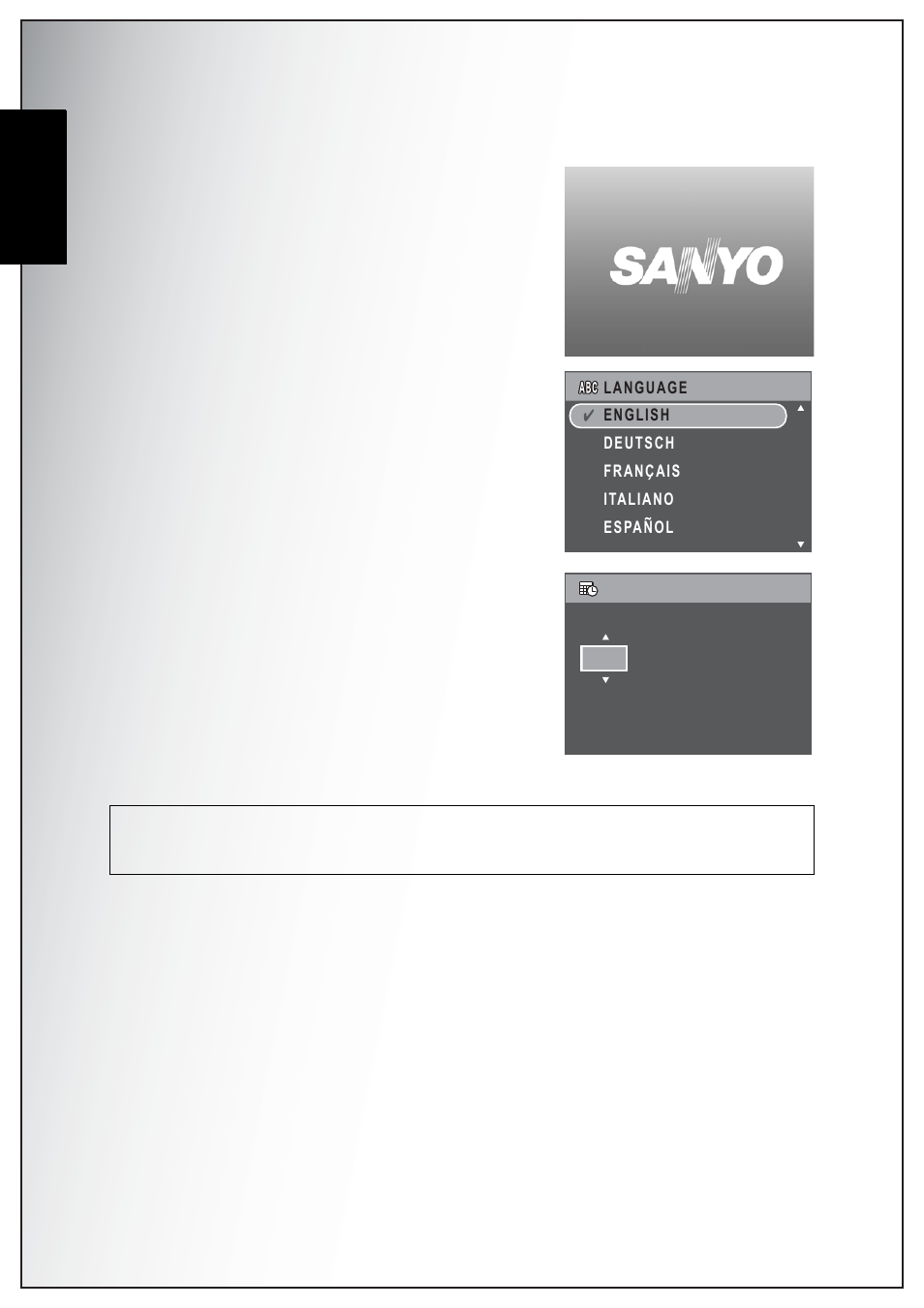 First time use, English | Sanyo Xacti VPC-E870 User Manual | Page 28 / 62