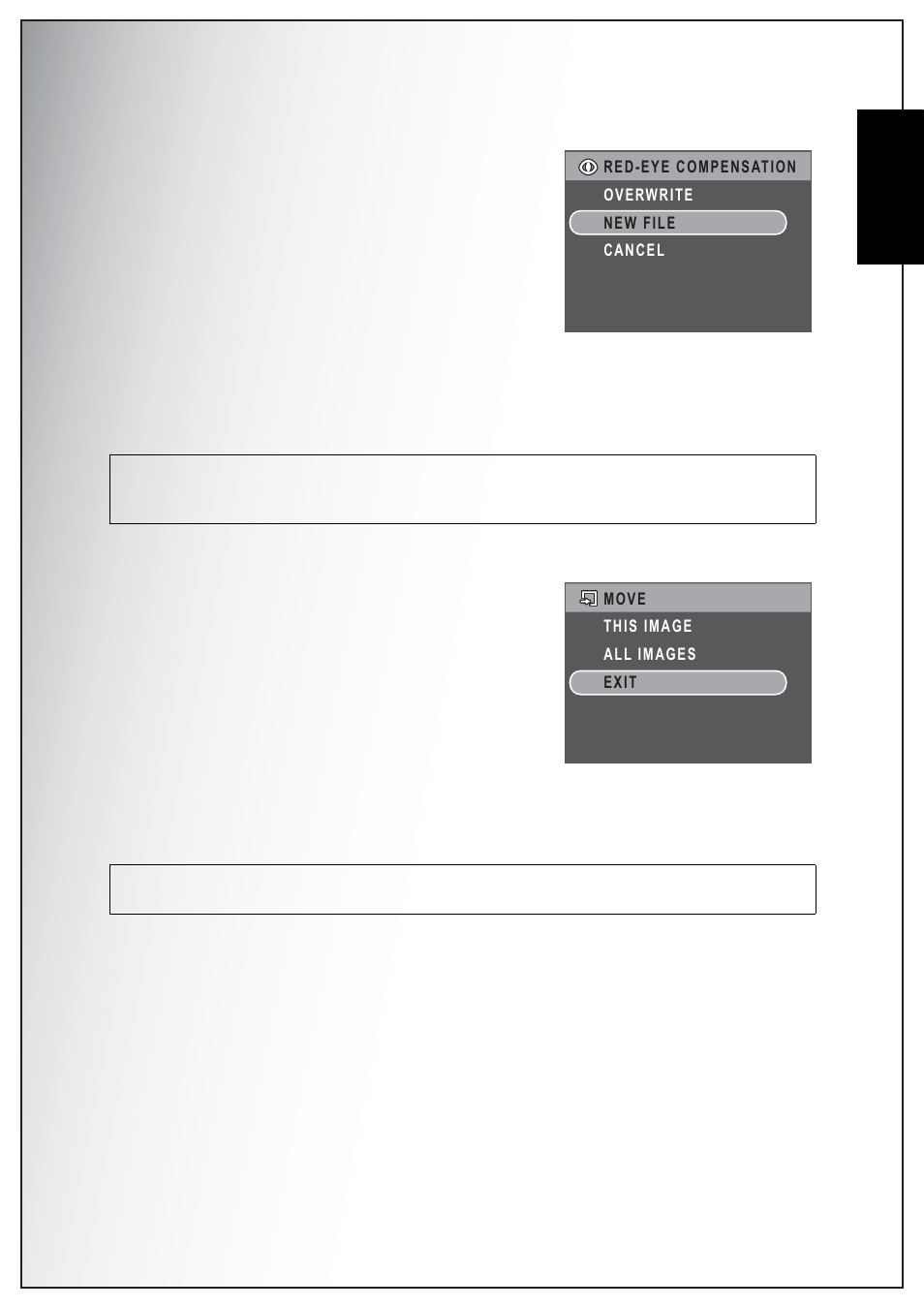 Red-eye compensation, Move, English | Sanyo Xacti VPC-E870 User Manual | Page 47 / 62