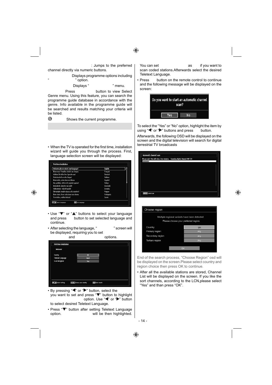 First time installation | Sanyo CE32LD17E-B User Manual | Page 15 / 34