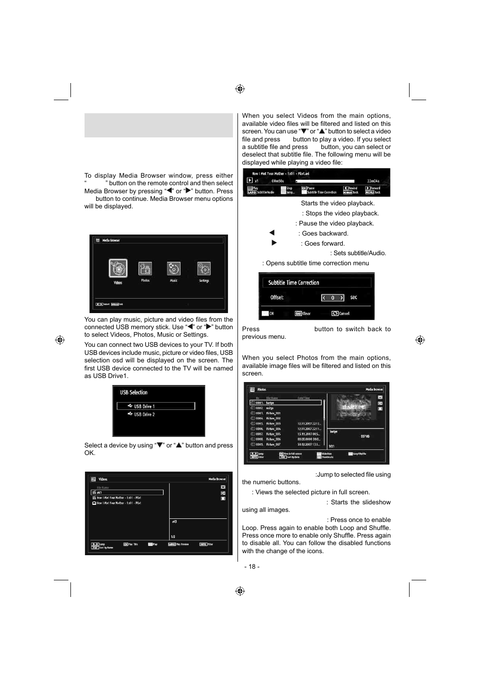 Media playback using media browser | Sanyo CE32LD17E-B User Manual | Page 19 / 34