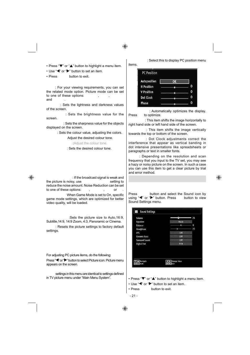 Confi guring sound settings | Sanyo CE32LD17E-B User Manual | Page 22 / 34