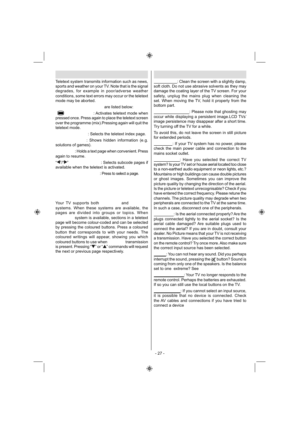 Teletext, Tips | Sanyo CE32LD17E-B User Manual | Page 28 / 34