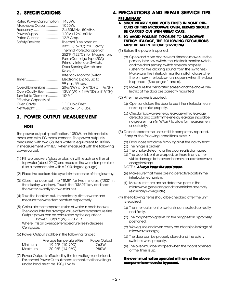 Sanyo EM-F3400SW User Manual | Page 4 / 23