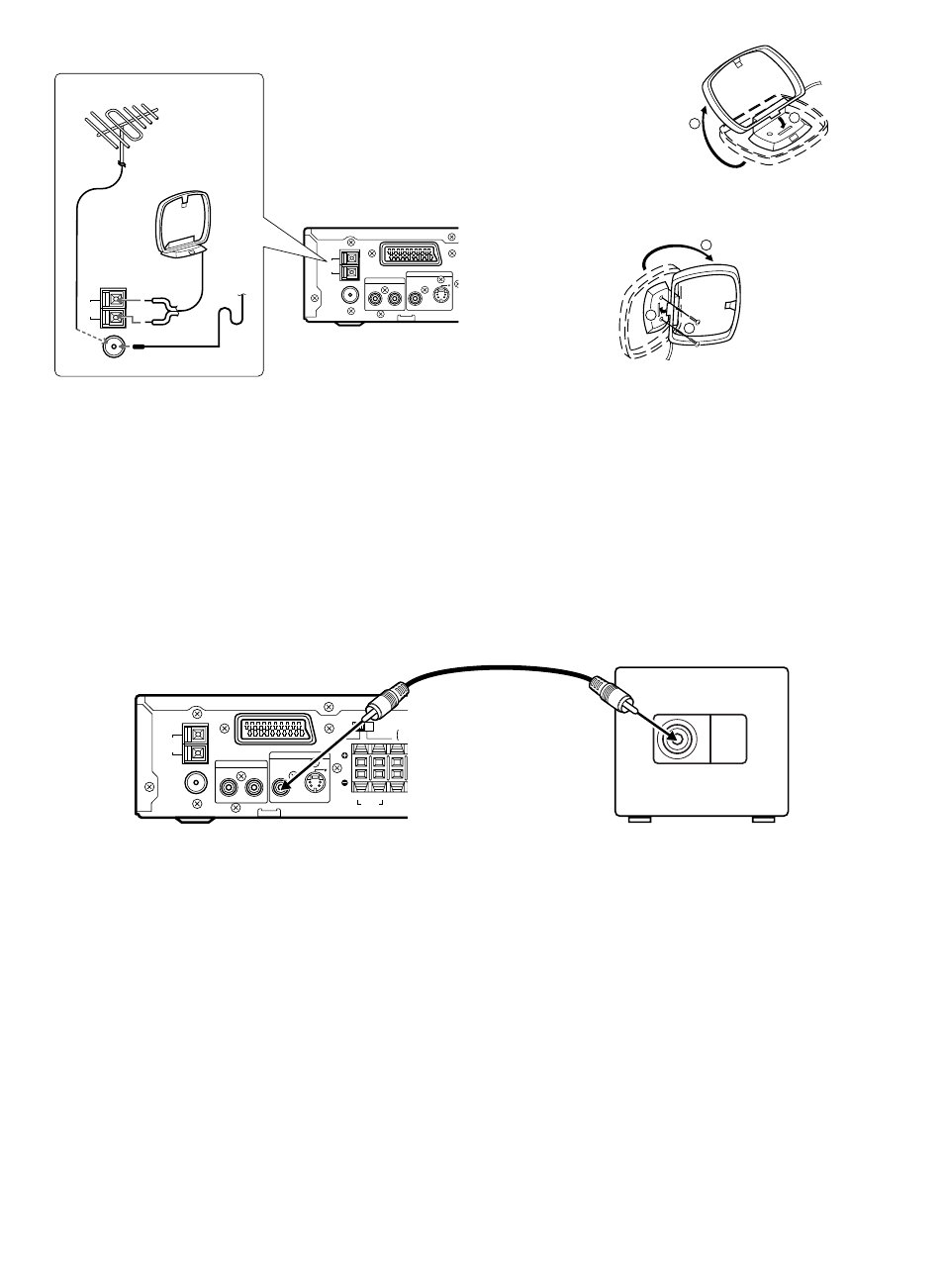 6connecting to a tv with the video lead, Aerial connections, Jcx-ts750 | Sanyo DC-TS750 User Manual | Page 7 / 28