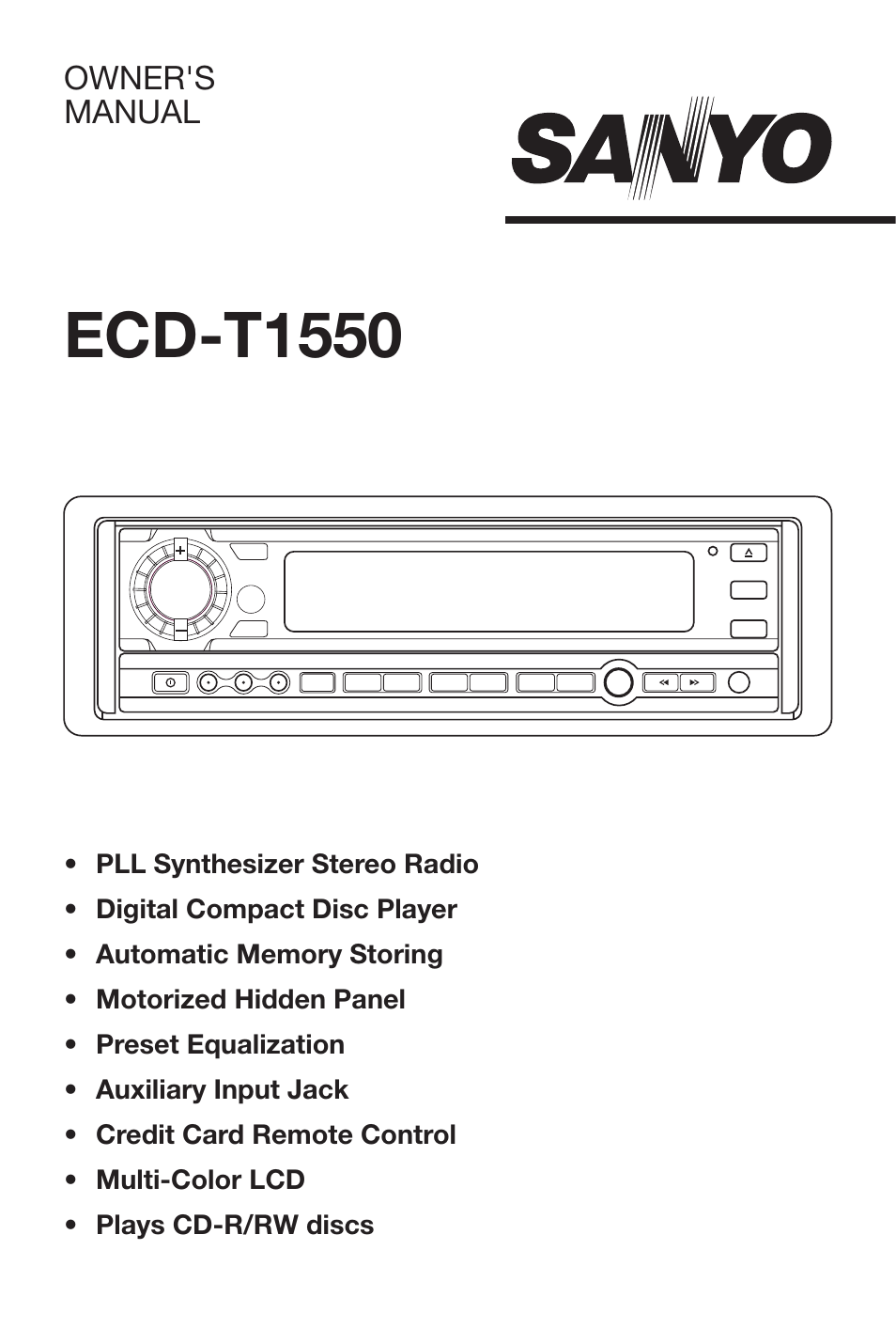 Sanyo ECD-T1550 User Manual | 16 pages