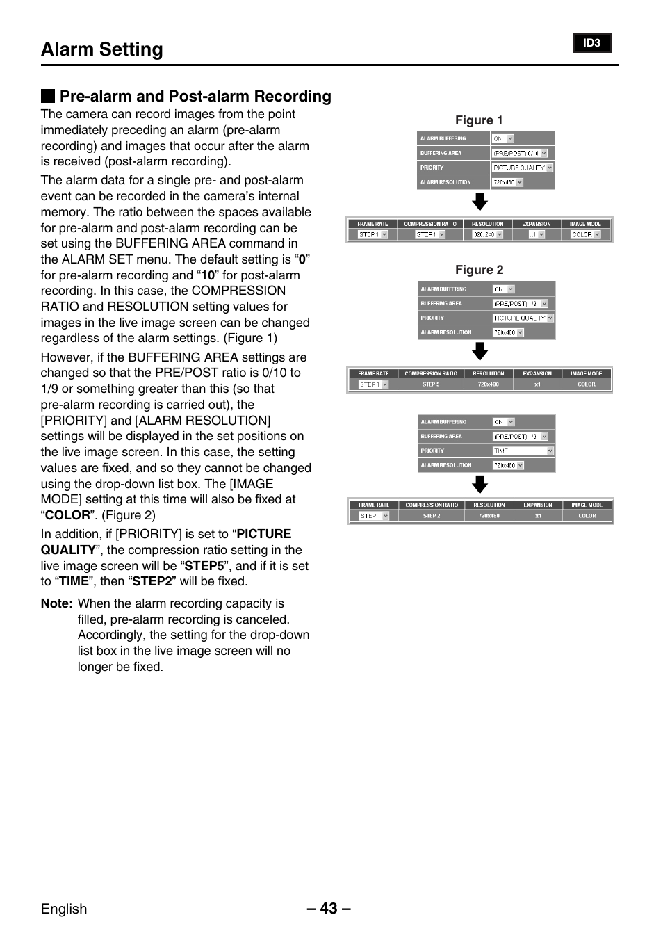 Alarm setting | Sanyo VCC-WB2000P User Manual | Page 44 / 52