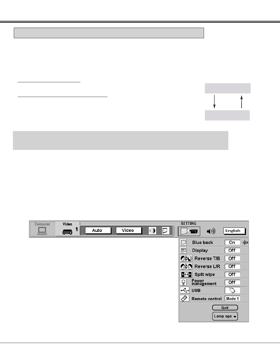 Remote control code change (mode 1 or mode 2), Mode 1 mode 2 | Sanyo PLC-XF10NL User Manual | Page 51 / 58