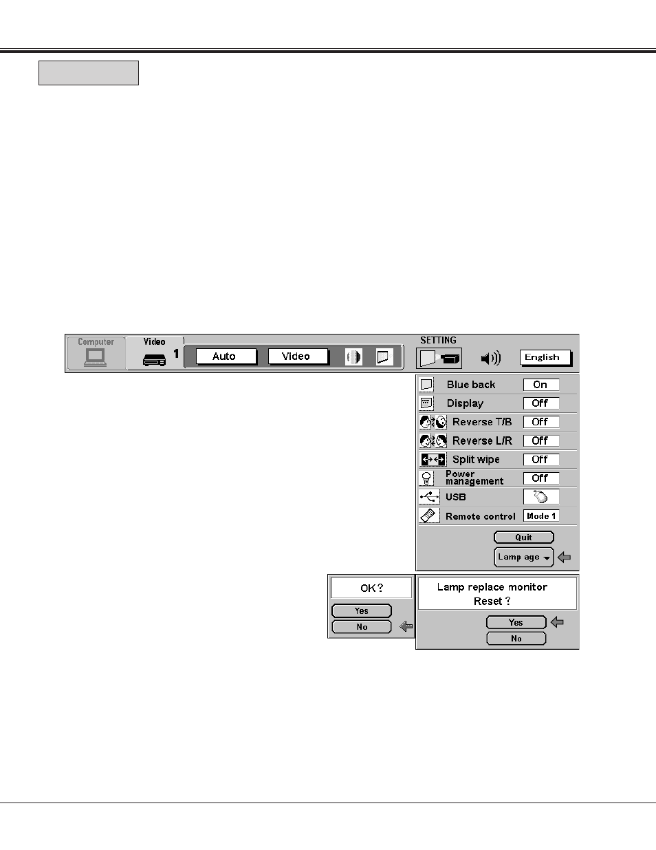 Lamp age | Sanyo PLC-XF10NL User Manual | Page 52 / 58