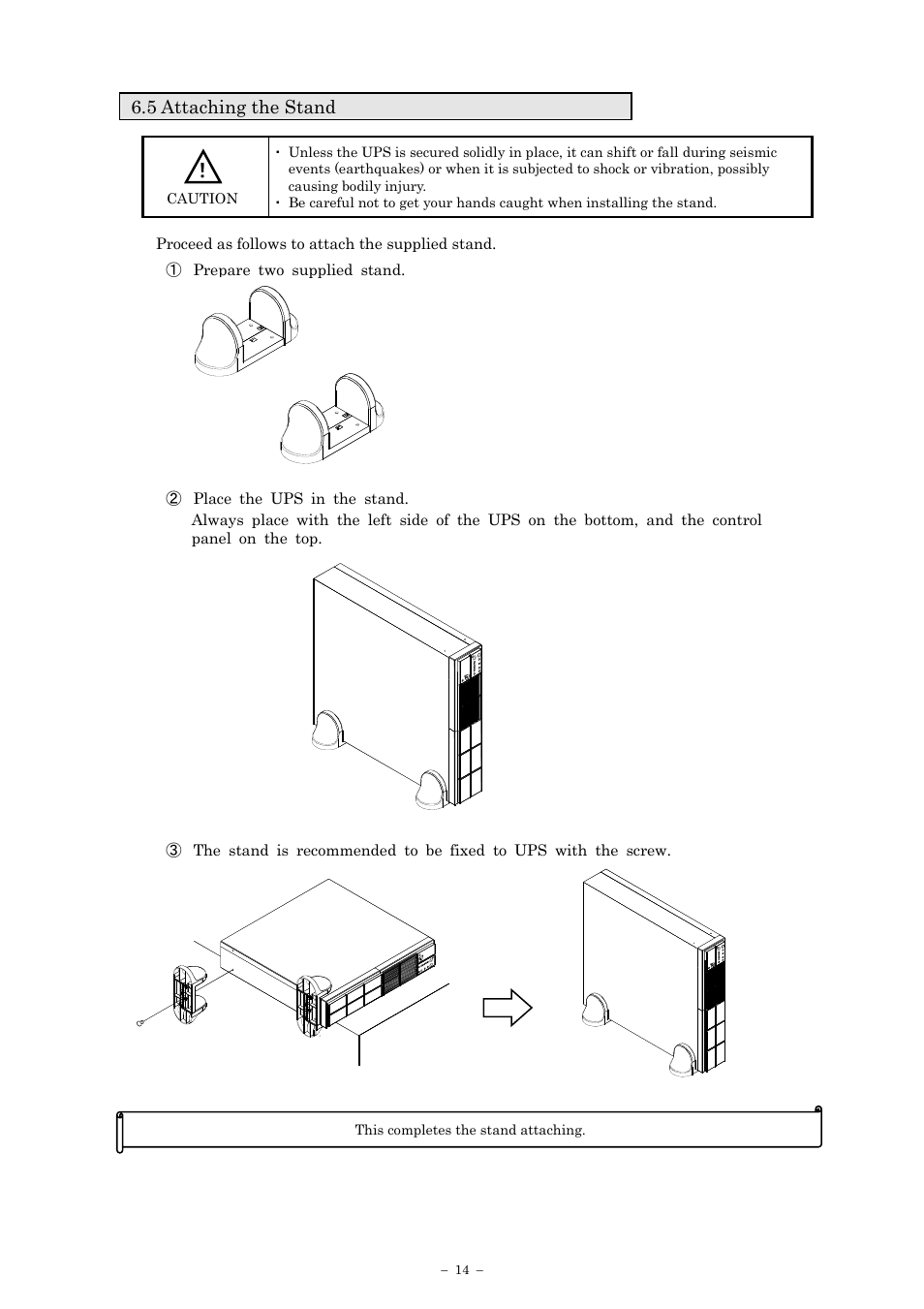 5 attaching the stand | Sanyo SANUPS E11A202U User Manual | Page 17 / 47