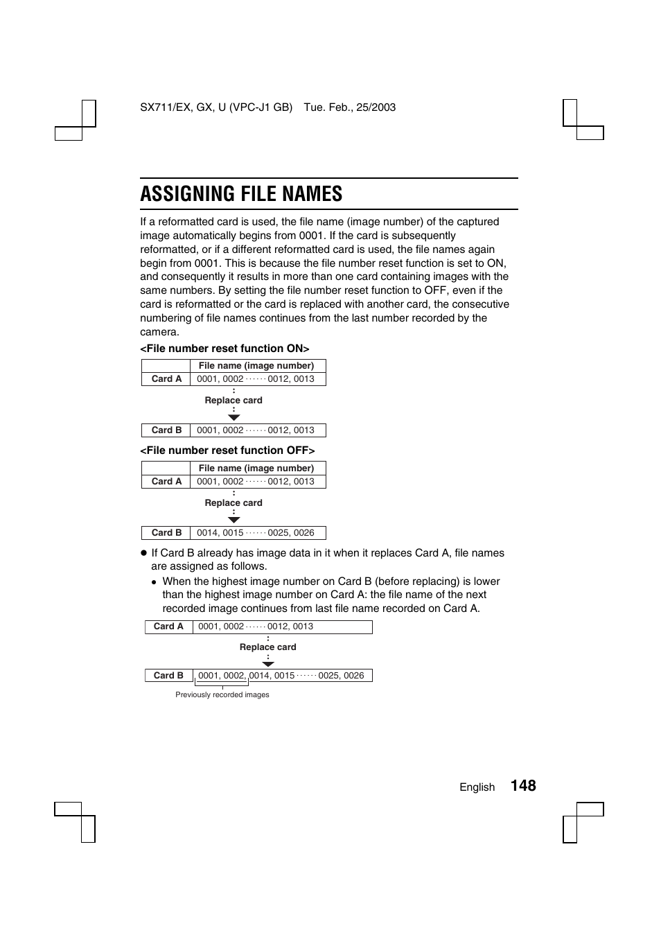 Assigning file names | Sanyo VPC-J1 User Manual | Page 151 / 202