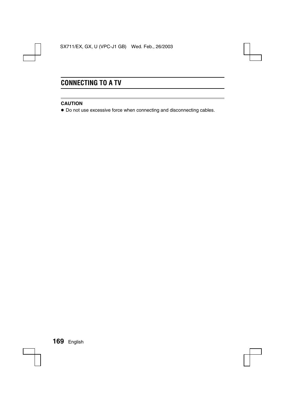 Connecting to a tv | Sanyo VPC-J1 User Manual | Page 172 / 202