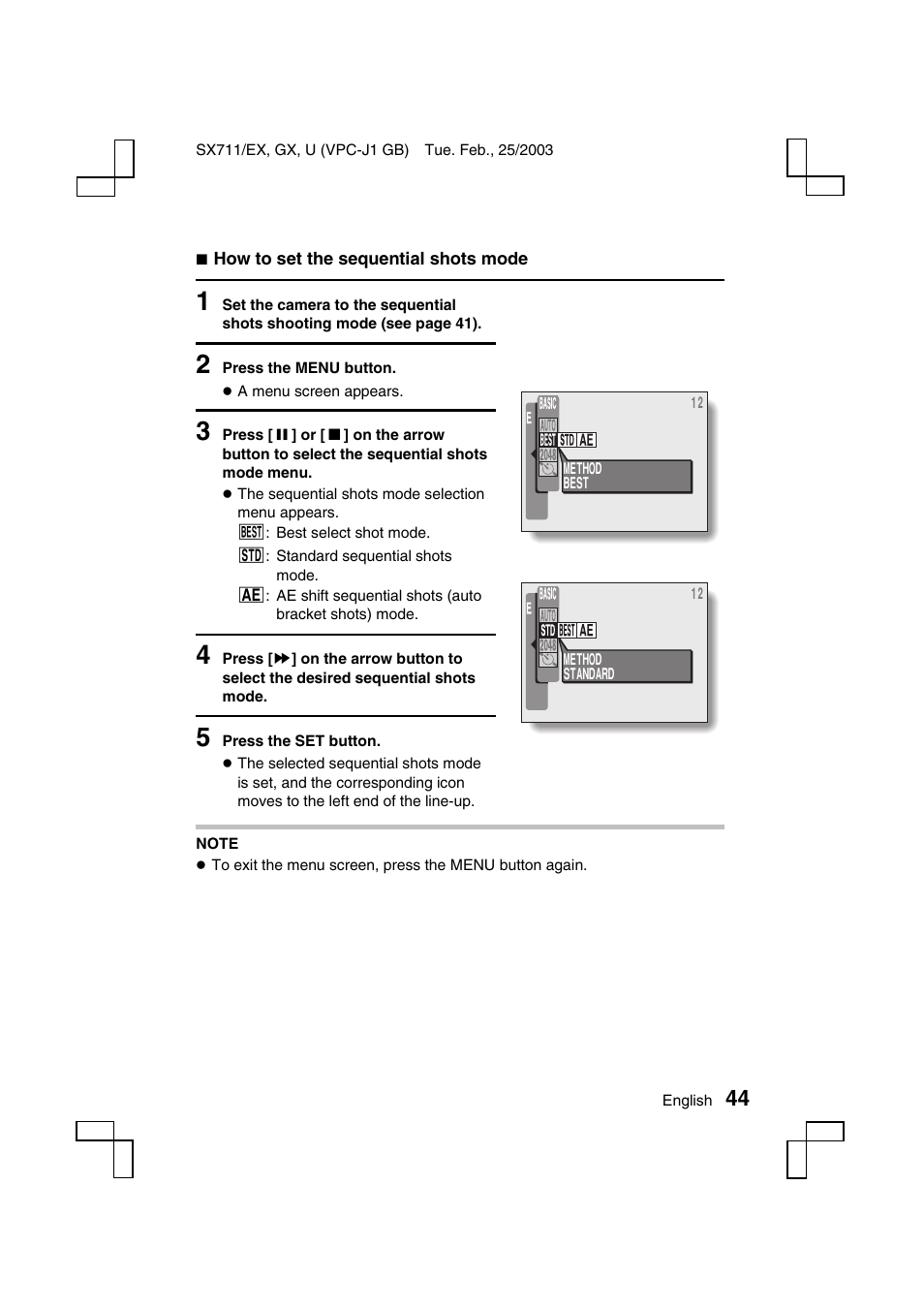 Sanyo VPC-J1 User Manual | Page 47 / 202