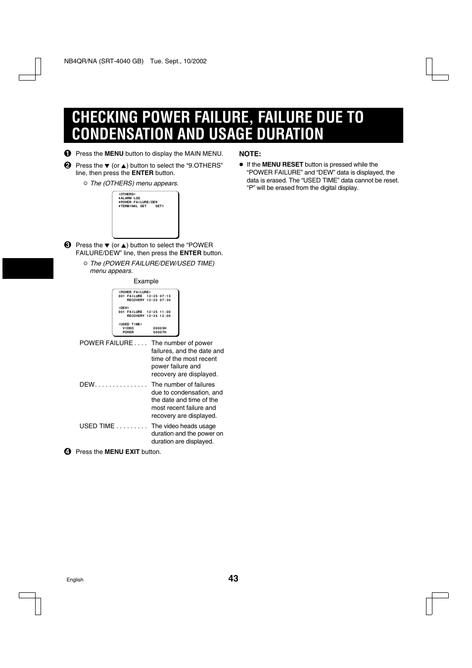 Sanyo SRT-4040DC User Manual | Page 44 / 54