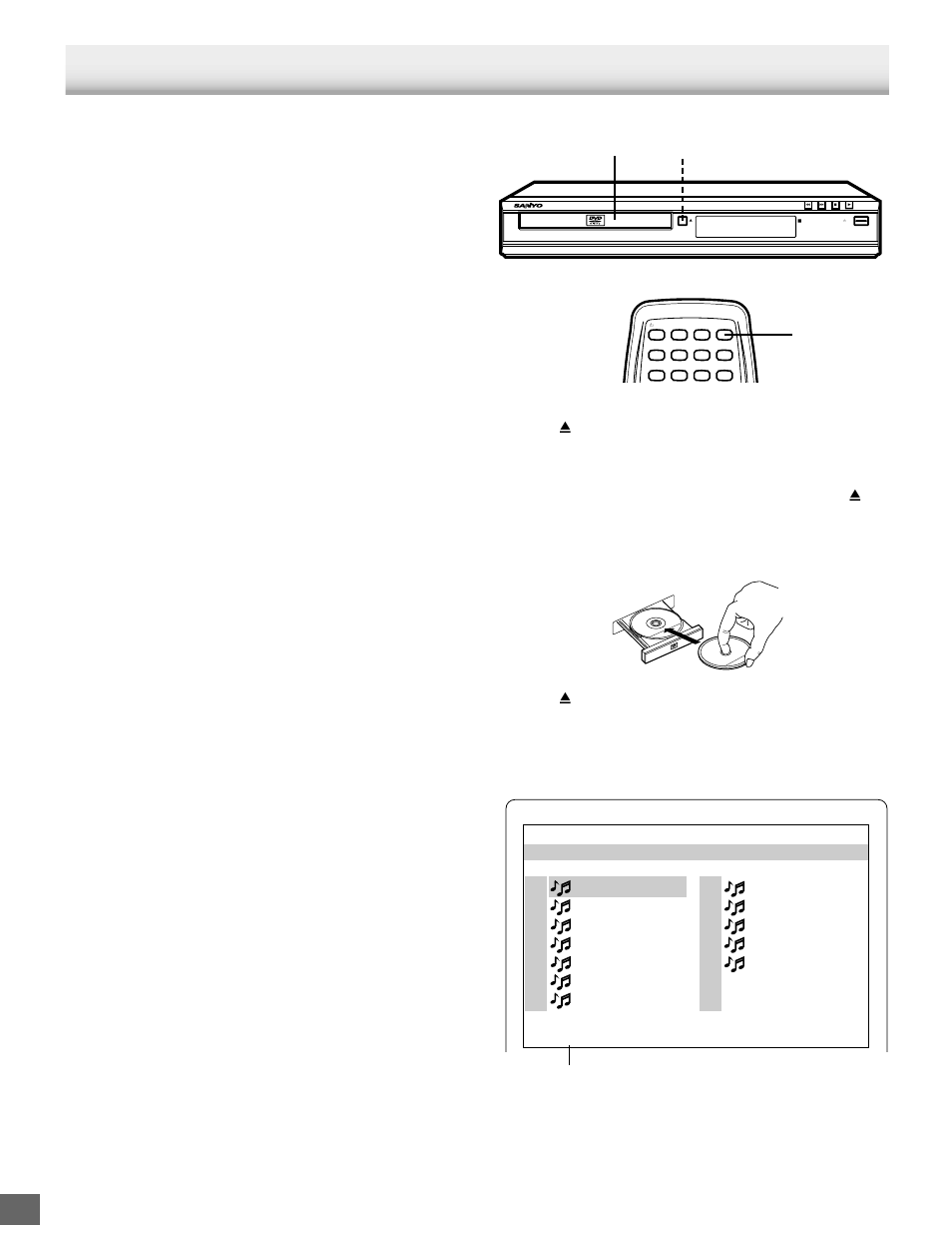 Mp3/wma cd operation, Mp3/wma cd playback, Before starting | Sanyo DVD-SL25 User Manual | Page 24 / 36