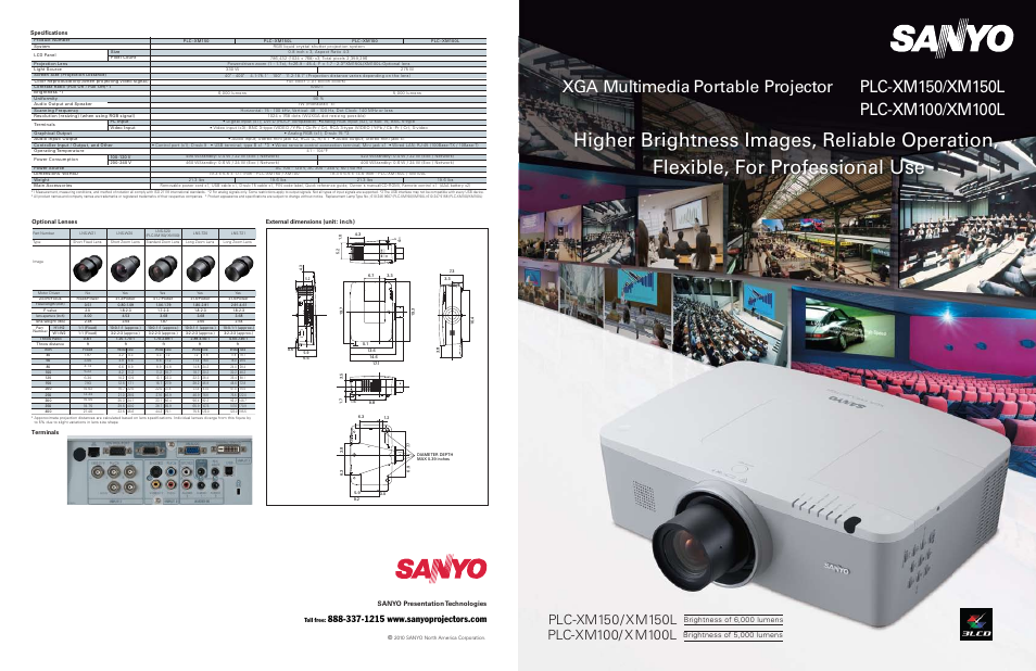 Sanyo PLC-XM150 User Manual | 2 pages